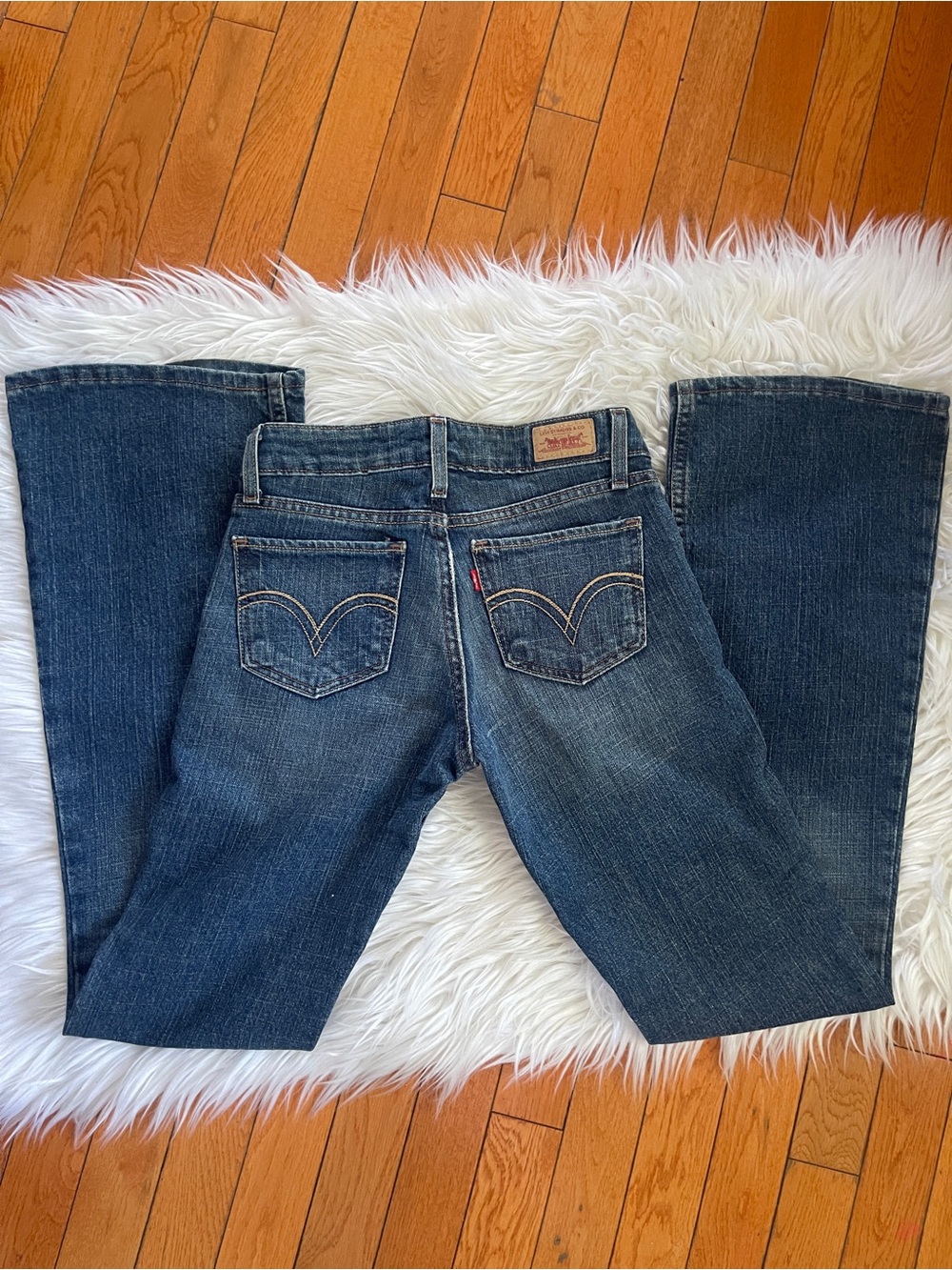 Levi’s Superlow 518 Bootcut Jeans Medium Wash Low Rise Denim Size 26x30